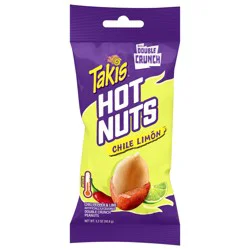Takis Chile Limon Hot Nuts 3.2 oz Snack Size Pouch, Chili Pepper & Lime Flavored Mild Spicy Double-Crunch Peanuts