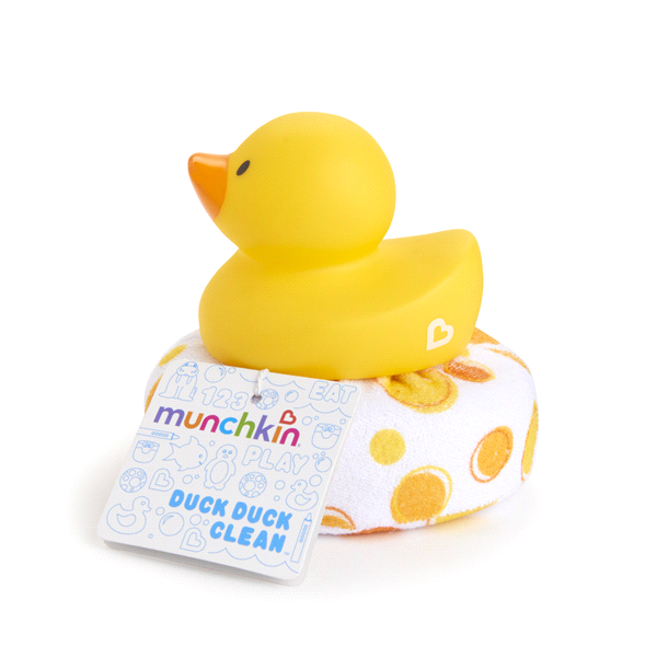 slide 1 of 1, Munchkin Duck Duck Clean Sponge Bath Toy, 6 pc