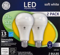 GE LED 75-Watt Light Bulb - Soft White