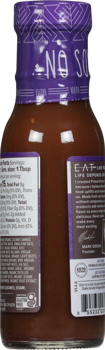 slide 8 of 9, Primal Kitchen No Soy Organic Teriyaki Sauce & Marinade 8.5 oz, 8.5 oz