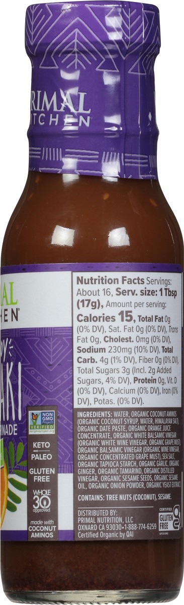 slide 2 of 9, Primal Kitchen No Soy Organic Teriyaki Sauce & Marinade 8.5 oz, 8.5 oz