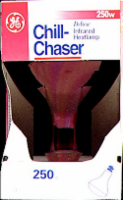 slide 1 of 1, Ge Chill Chaser 250-Watt Infrared Heat Lamp Light Bulb - Red, 6 ct