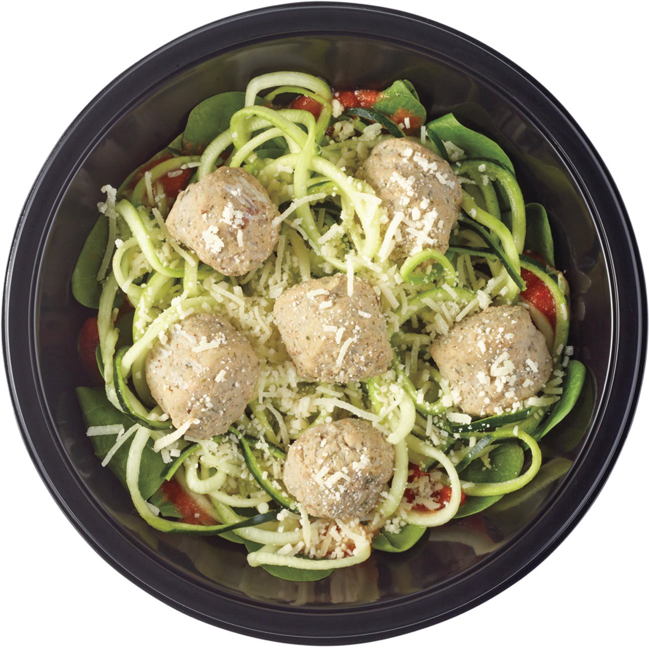 slide 1 of 1, H-E-B Meal Simple Meatballs, Spiralized Zucchini & Marinara Sauce, 10 oz