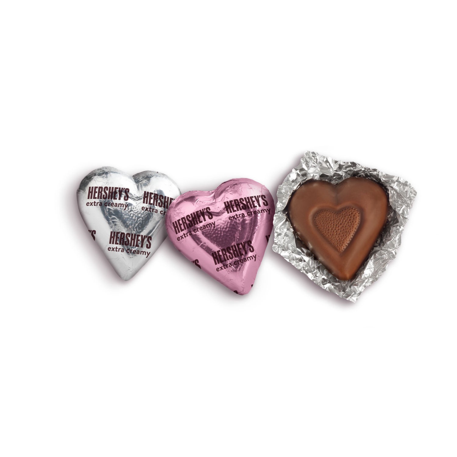 slide 2 of 8, Hershey's Milk Chocolate, Hearts, Extra Creamy, Solid, 9.2 oz
