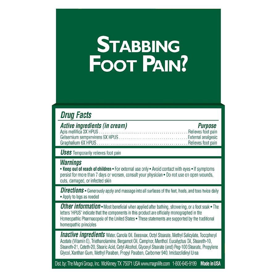 slide 4 of 4, MagniLife Pain Relieving Foot Cream, 4 oz