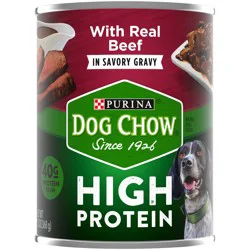 Purina Dog Chow High Protein Wet Dog Food With Real Beef In Savory Gravy Wet Dog Food