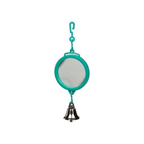 slide 1 of 1, You & Me Two-Sided Mirror with Bell Bird Toy, 1 ct