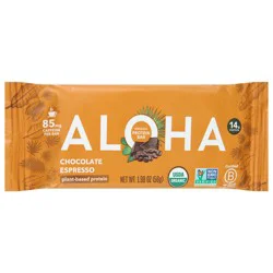 Aloha Organic Chocolate Espresso Protein Bar 1.98 oz