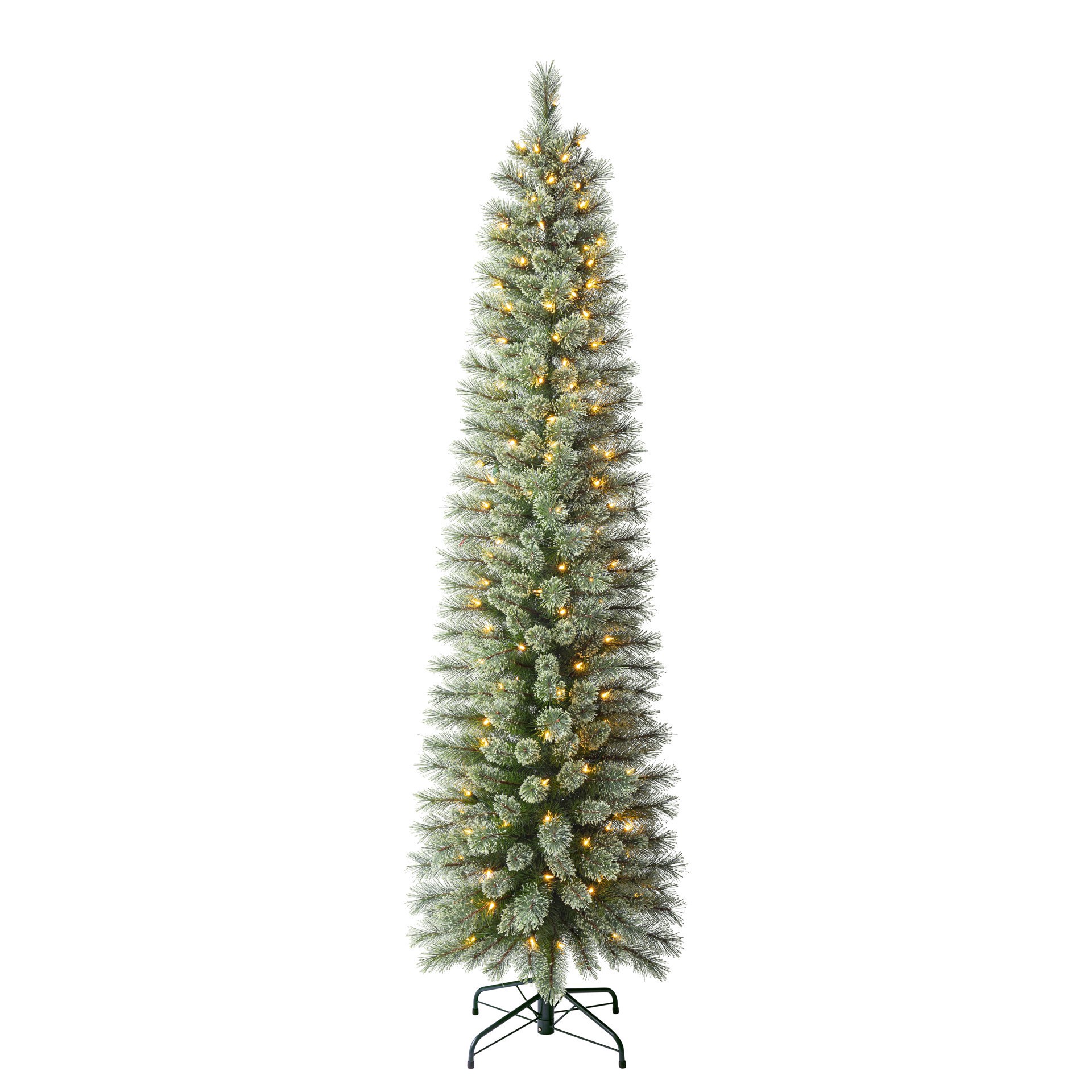 slide 5 of 9, 7ft. Pre-Lit Cashmere Pencil Artificial Christmas Tree, Warm White Led Lights By Ashland, 7 ft
