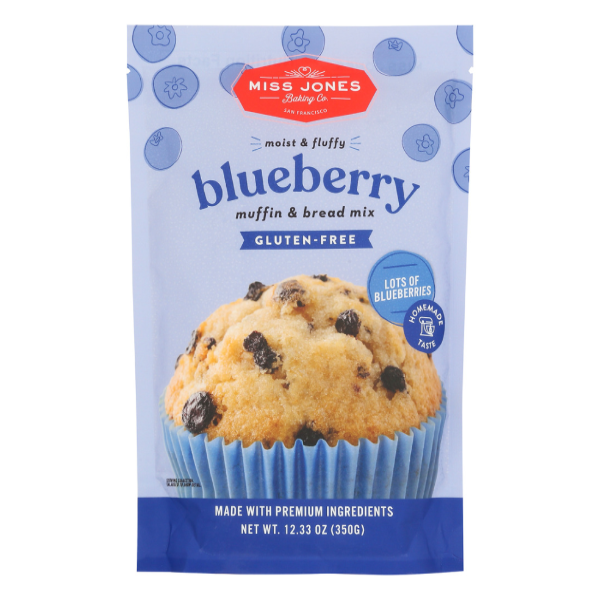 slide 1 of 1, Miss Jones Baking Co. Gluten-Free Blueberry Muffin & Bread Mix 12.35 oz, 12.35 oz