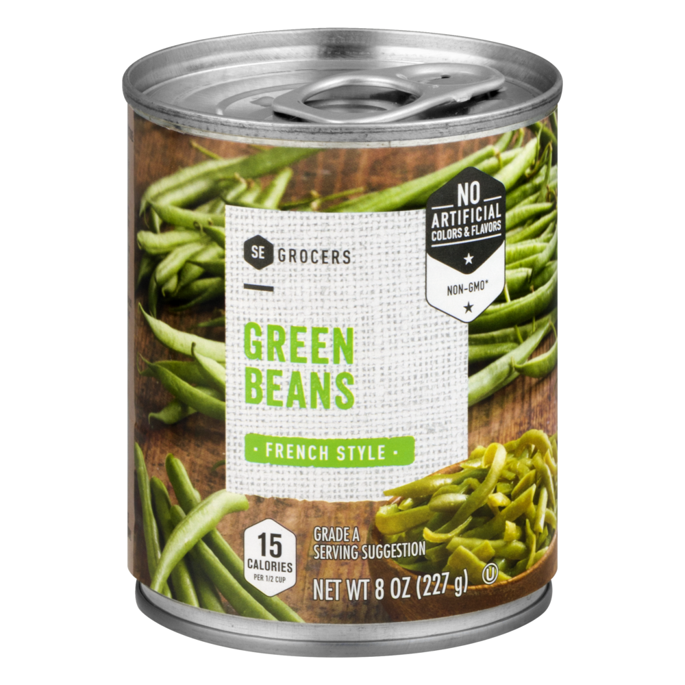 slide 1 of 1, SE Grocers Green Beans French Style, 8 oz