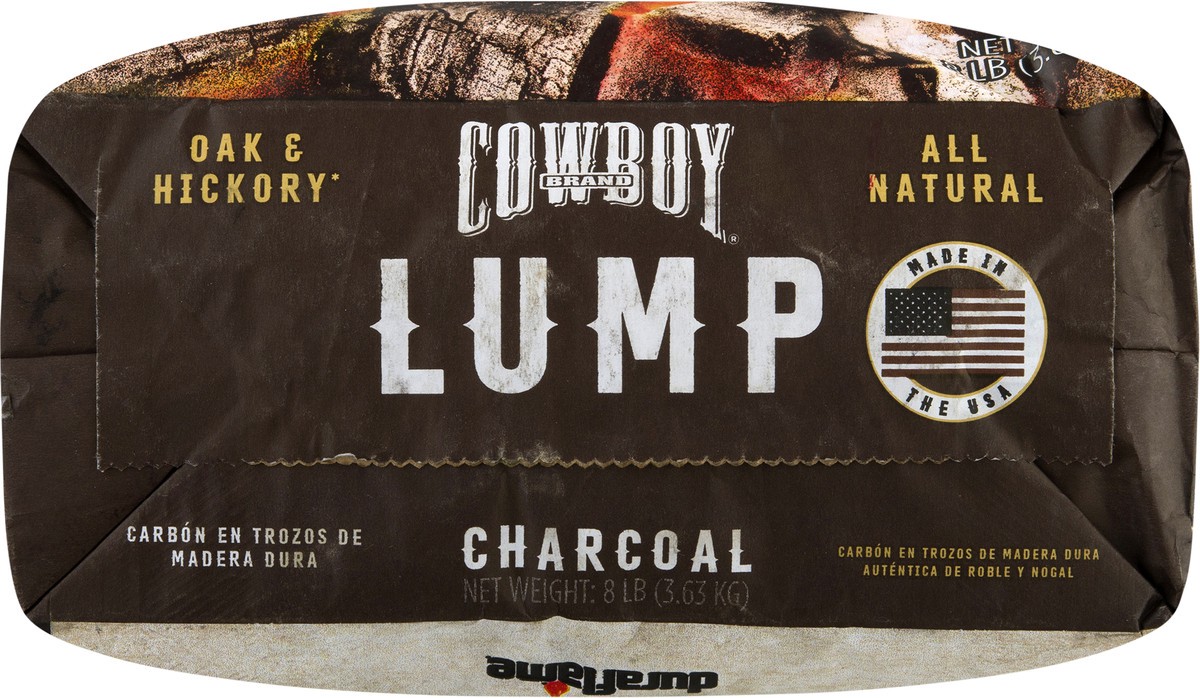 slide 4 of 8, Cowboy Charcoal Lump, 8 lb