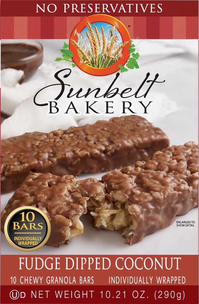 slide 6 of 9, Sunbelt Bakery Fudge Dipped Coconut Granola Bars 10ct, 10 ct