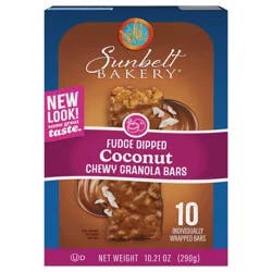 Chewy Granola Bars, Sunbelt Bakery Family Pack Fudge Dipped Coconut