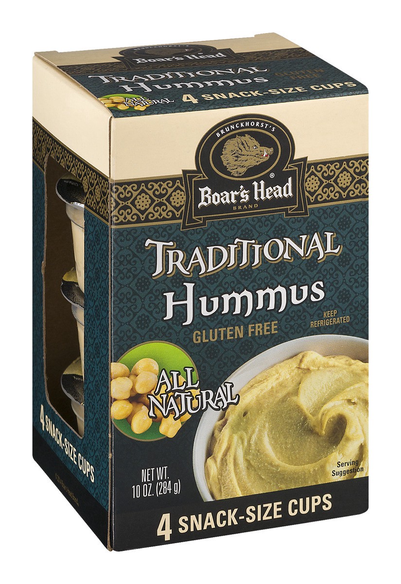 slide 2 of 9, Boar's Head Hummus Traditional Single Serve, 4 ct