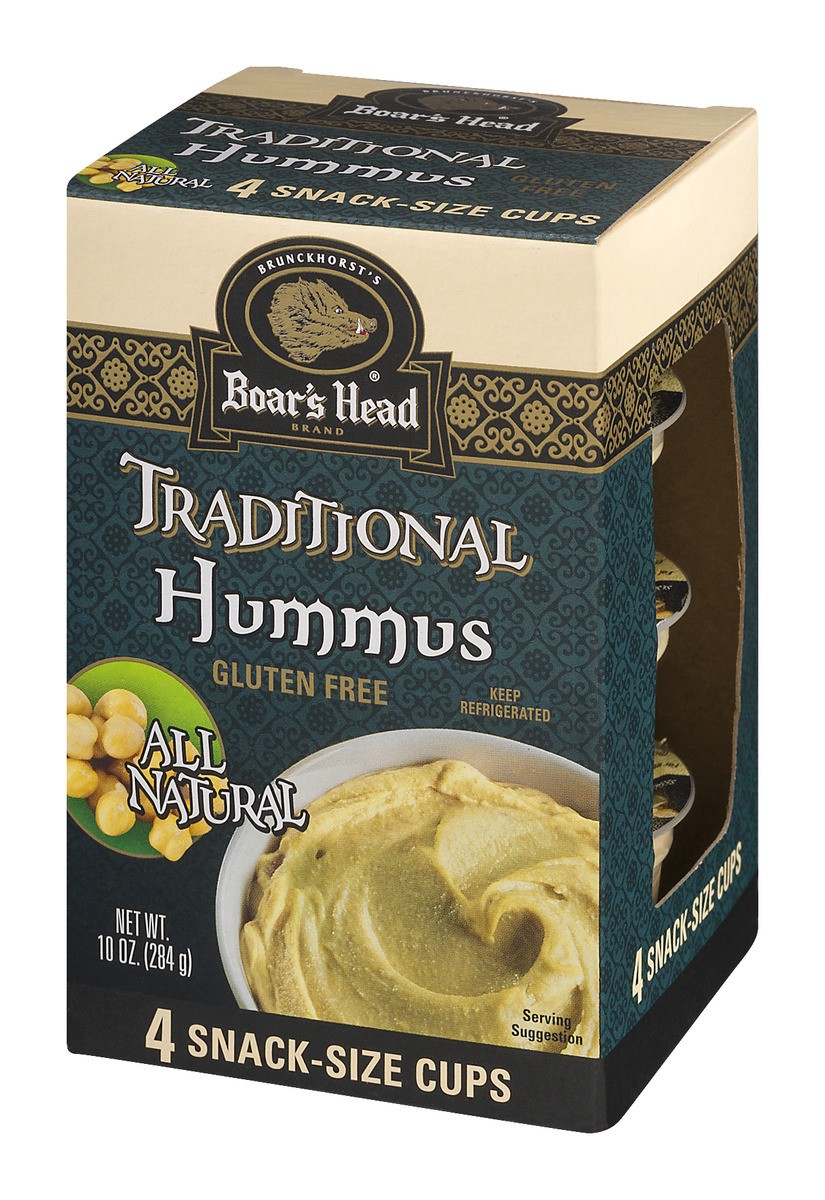 slide 4 of 9, Boar's Head Hummus Traditional Single Serve, 4 ct