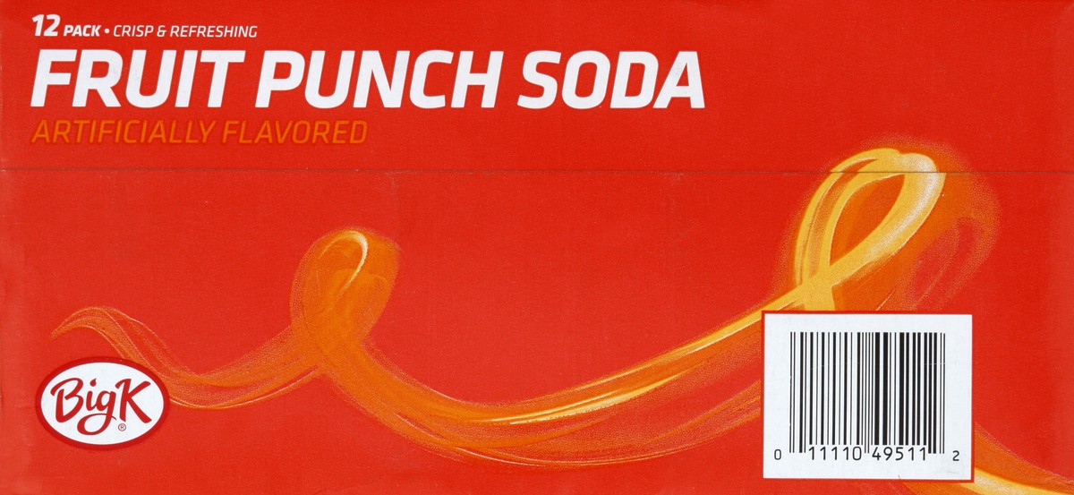 slide 4 of 6, Big K Fruit Punch Soda, 12 ct; 12 fl oz