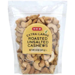 H-E-B Extra Large Roasted Unsalted Cashews
