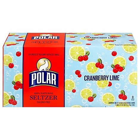 slide 1 of 1, Polar Seltzer - Cranberry Lime, 12 oz