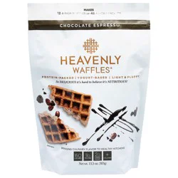 Heavenly Waffles Chocolate Espresso Waffle Mix 13.5 oz