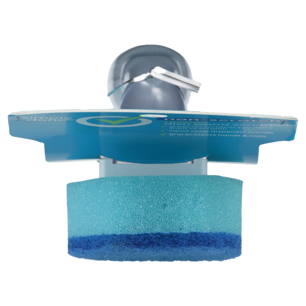 slide 4 of 8, Simply Done Non-Scratch Fillable Dish Wand Scrubber, 1 ct