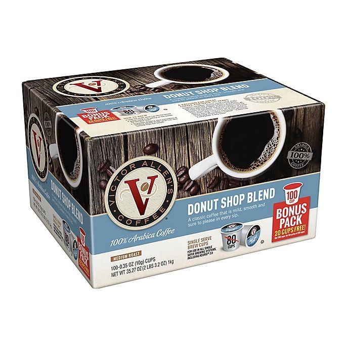 slide 1 of 2, Victor Allen Donut Shop Coffee Pods for Single Serve Coffee Makers, 100 ct