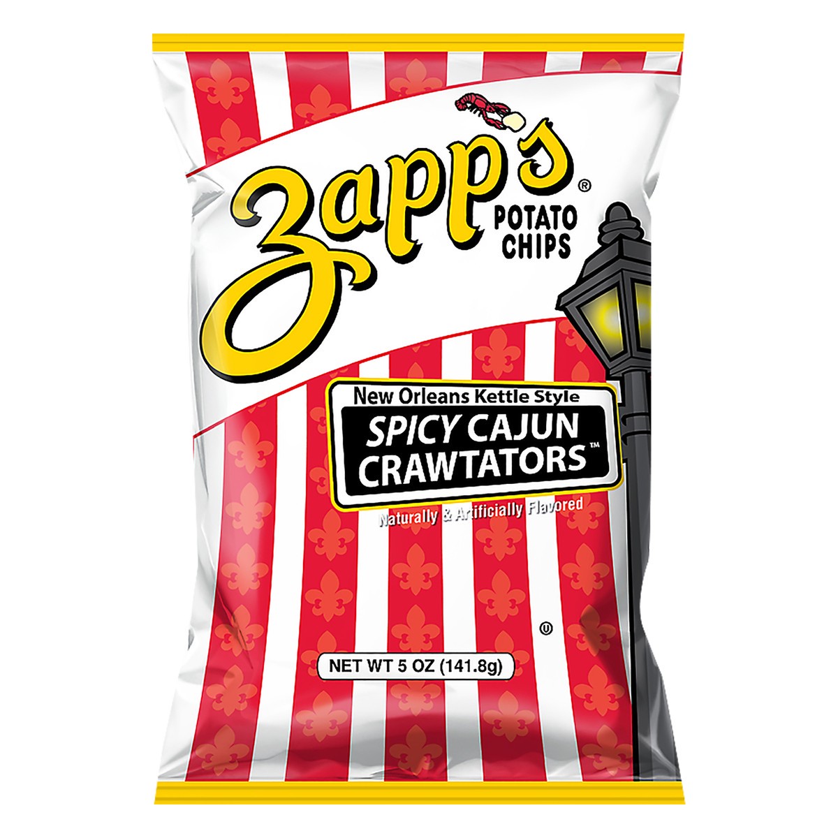 slide 1 of 10, Zapp's Crawtators New Orleans Kettle Style Spicy Cajun Crawtators Potato Chips 5 oz, 5 oz