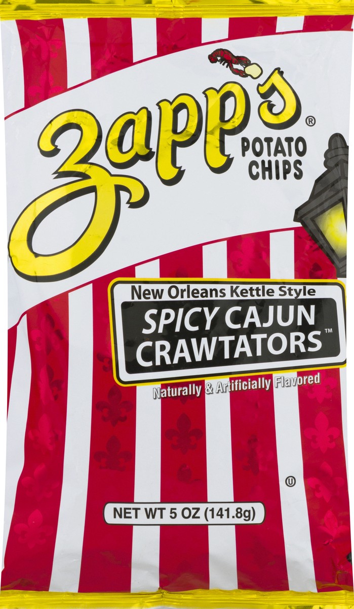 slide 3 of 10, Zapp's Crawtators New Orleans Kettle Style Spicy Cajun Crawtators Potato Chips 5 oz, 5 oz