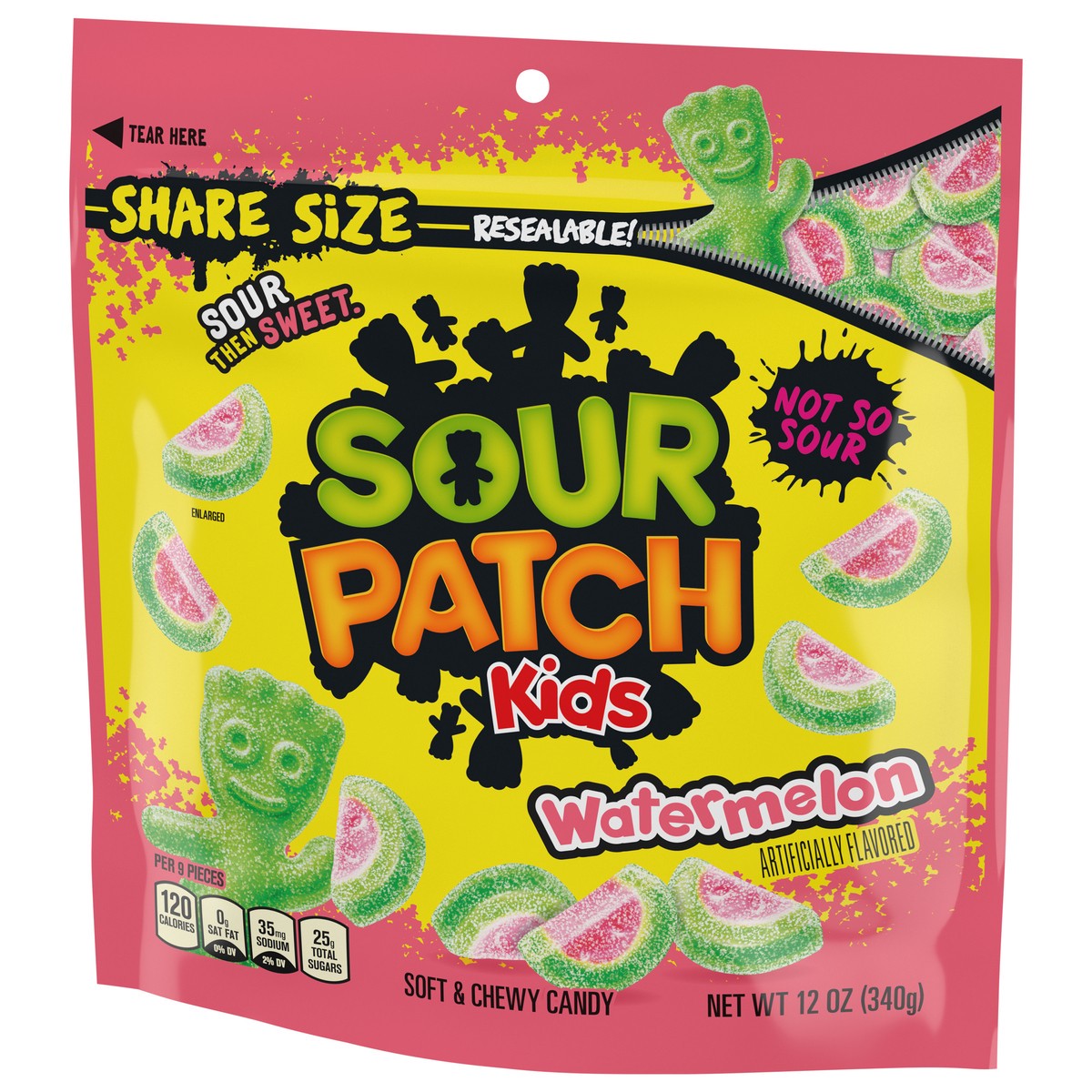 slide 9 of 9, SOUR PATCH KIDS Watermelon Soft & Chewy Candy, Share Size, 12 oz, 12 oz