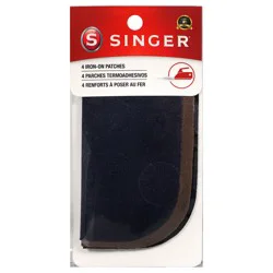 SINGER Fabric Iron-On Patches in Assorted Dark Color - 5" x 5"