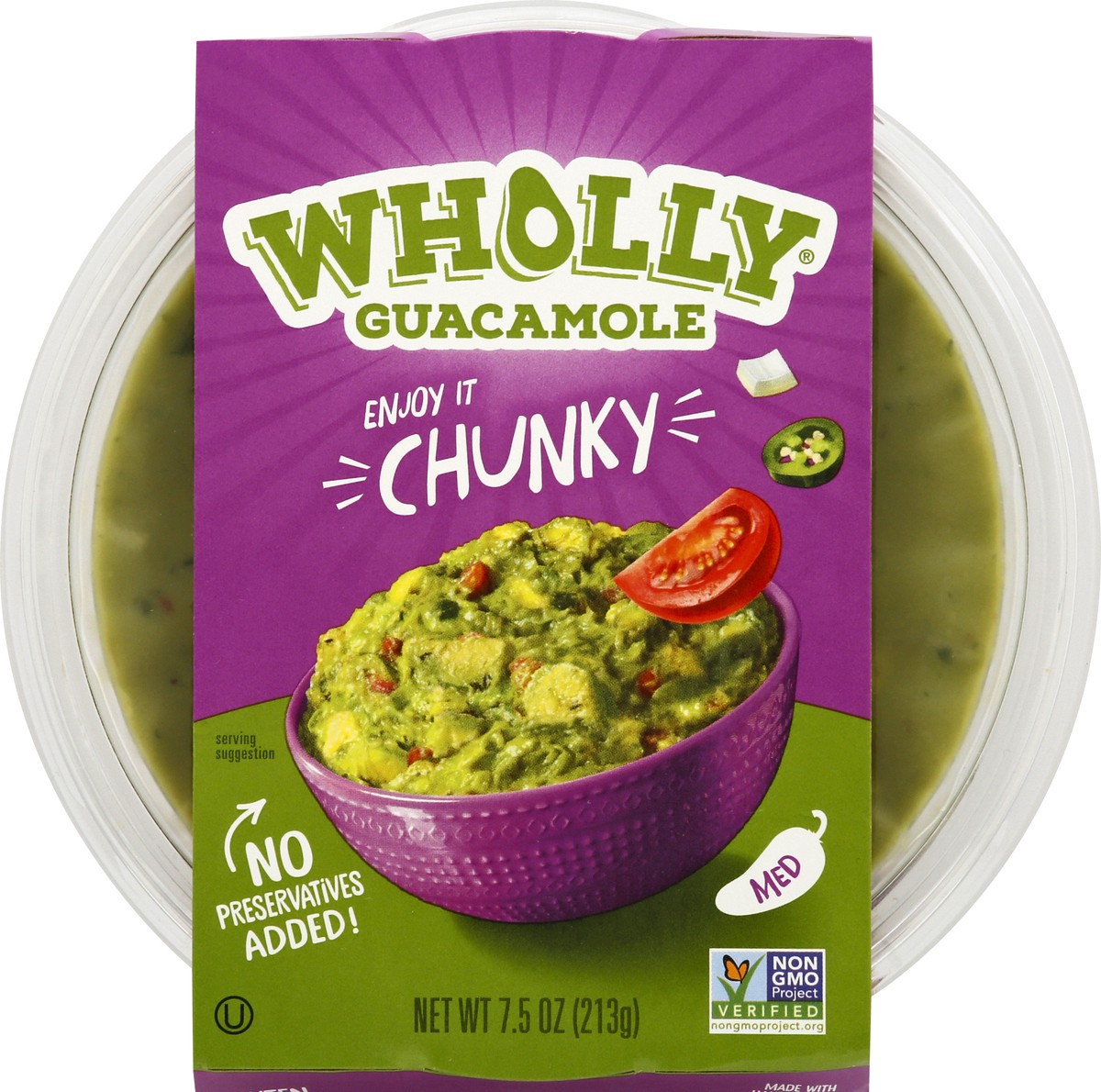 slide 8 of 9, Wholly Med Chunky Guacamole 7.5 oz, 7.5 oz