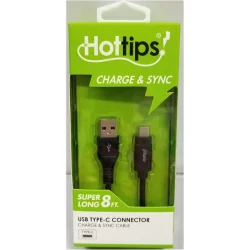 Hottips! 8 ft USB Type-C Charger Cable