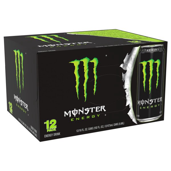 slide 1 of 5, Monster Energy Energy Drink 12 - 16 fl oz Cans, 12 ct