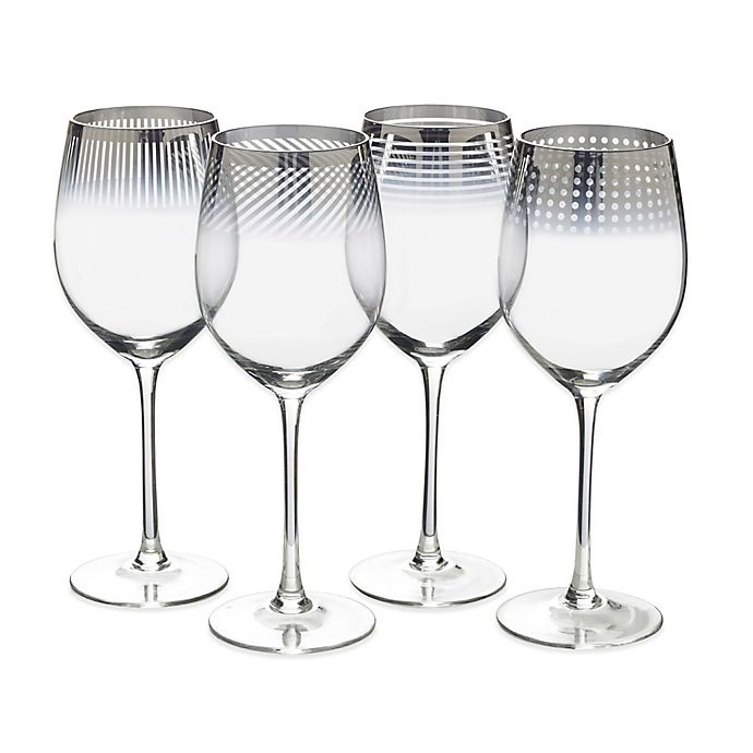 slide 1 of 2, Mikasa Cheers Metallic Ombre Red Wine Glasses, 4 ct