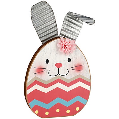 slide 1 of 1, Destination Holiday Easter Rabbit Egg Shape Tabletop Decor, 1 ct