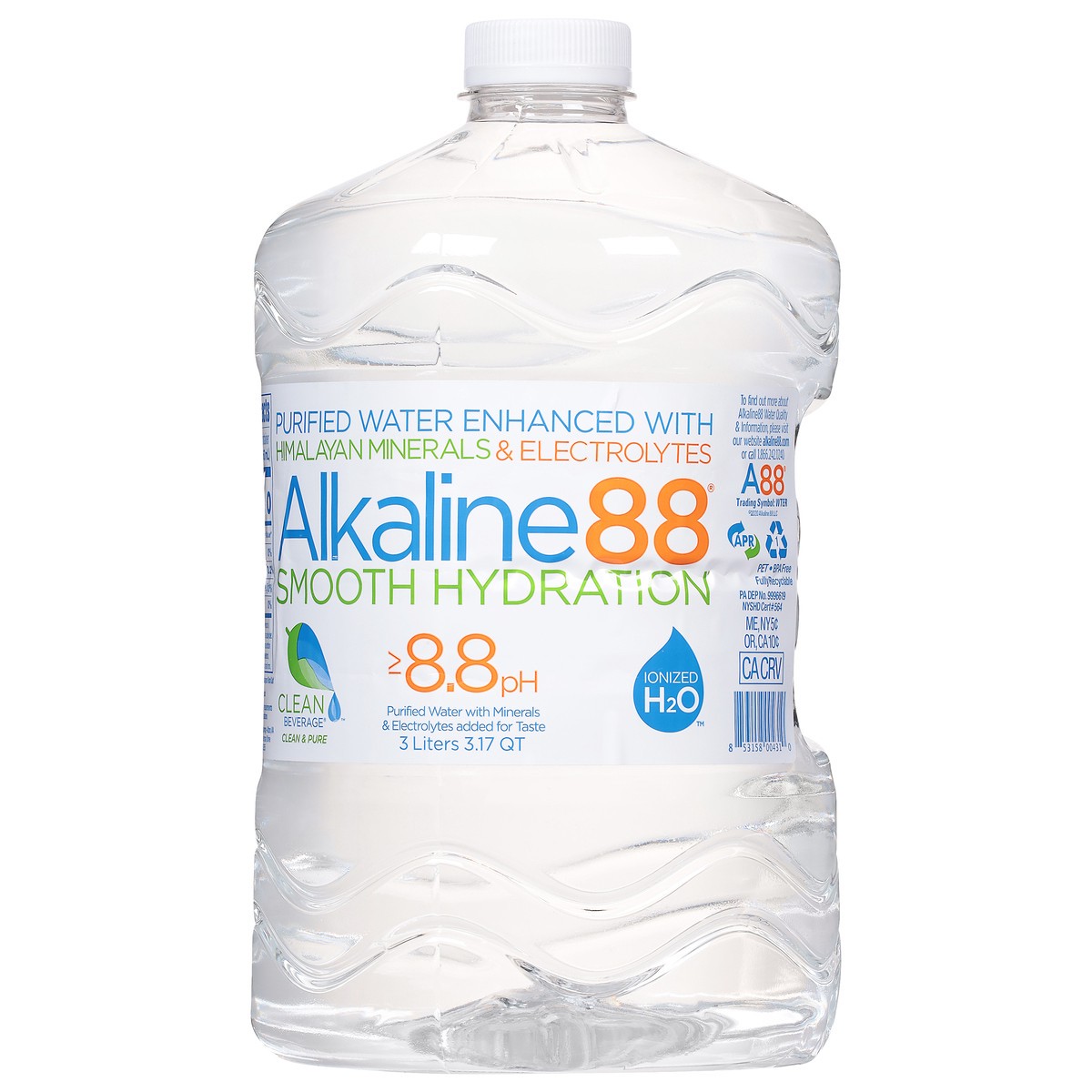 slide 3 of 9, Alkaline88 Water, 3.17 qt