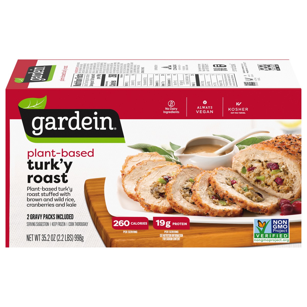 slide 1 of 1, Gardein Plant-Based Turk'y Roast 35.2 oz, 35.2 oz