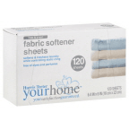 slide 1 of 1, Harris Teeter yourhome Fabric Softener Sheets - Free & Clear, 120 ct