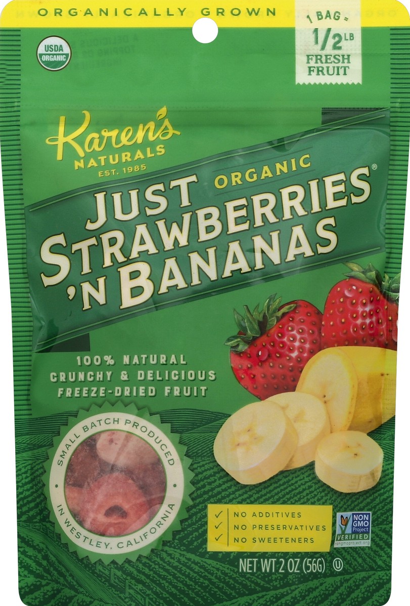 slide 1 of 3, Karen's Naturals Karens Just Strawbrry& Ban, 2 oz