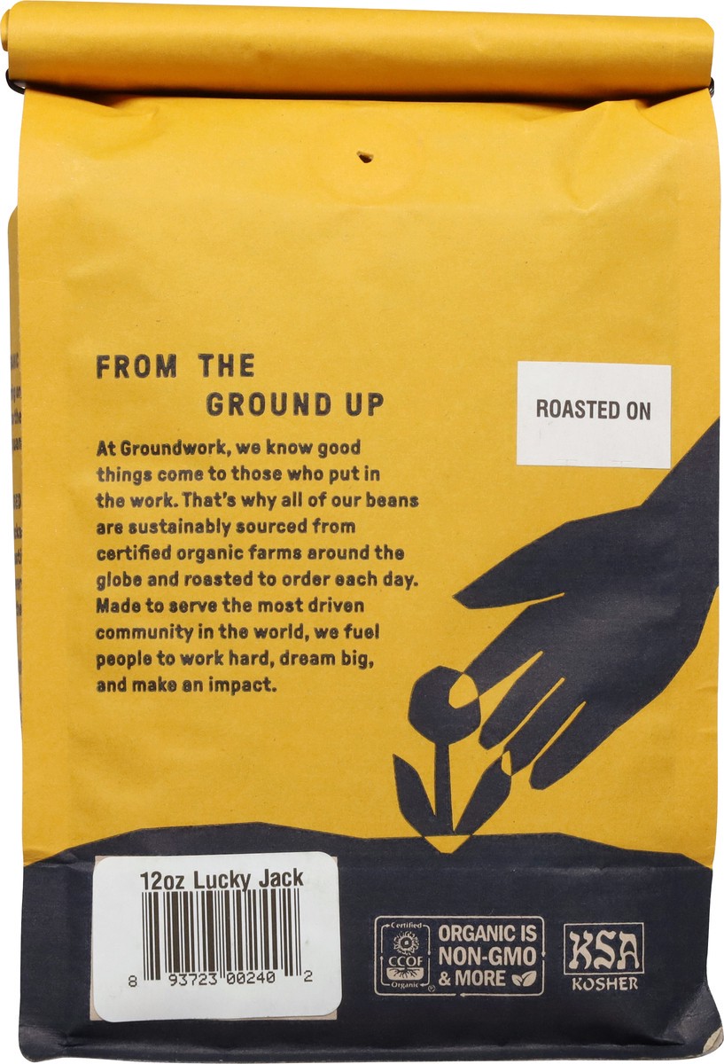 slide 8 of 9, Groundwork Medium Roast Whole Bean Organic Lucky Jack Coffee - 12 oz, 12 oz