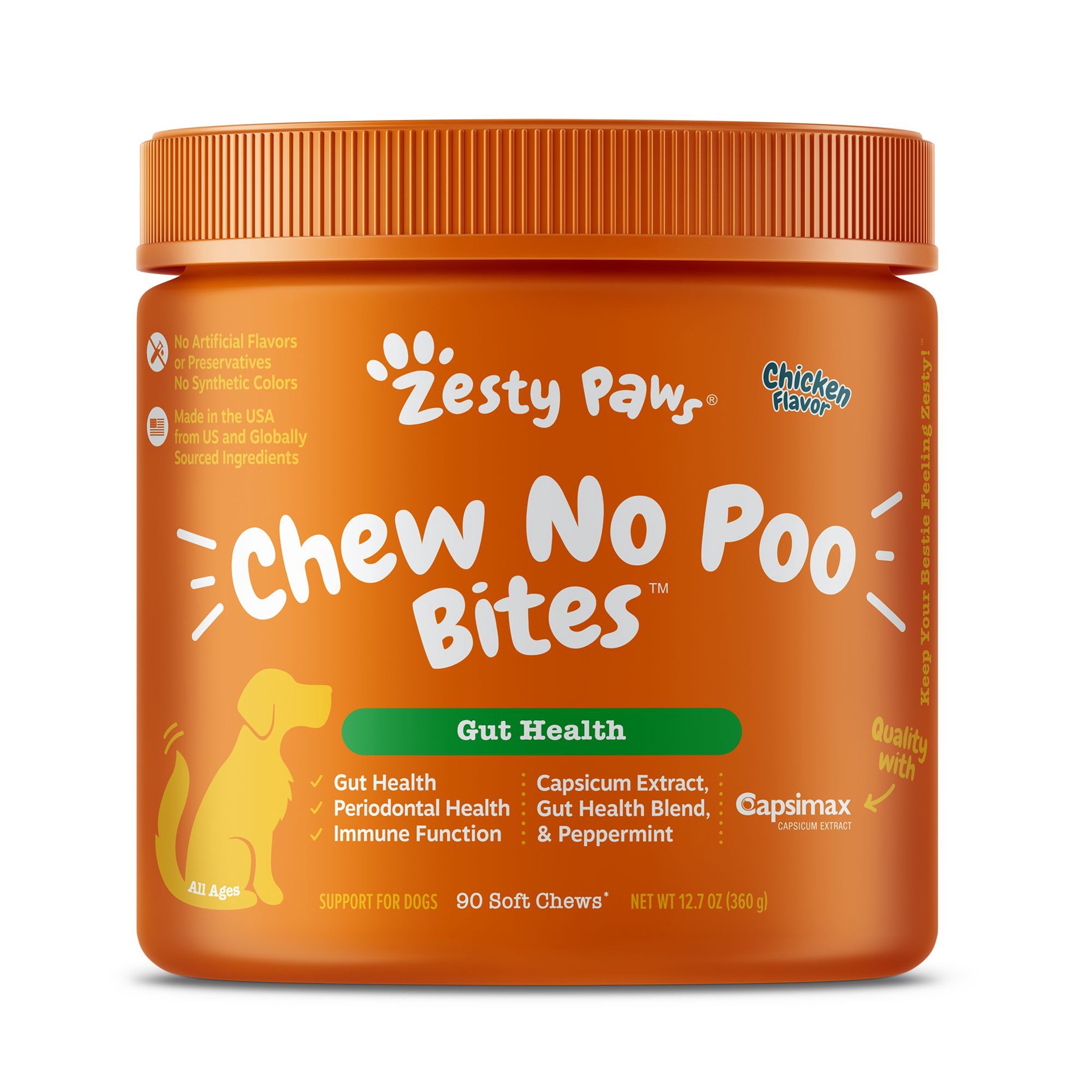 slide 1 of 1, Zesty Paws Chew No Poo Bites for Dogs - Chicken Flavor - 90 ct, 90 ct