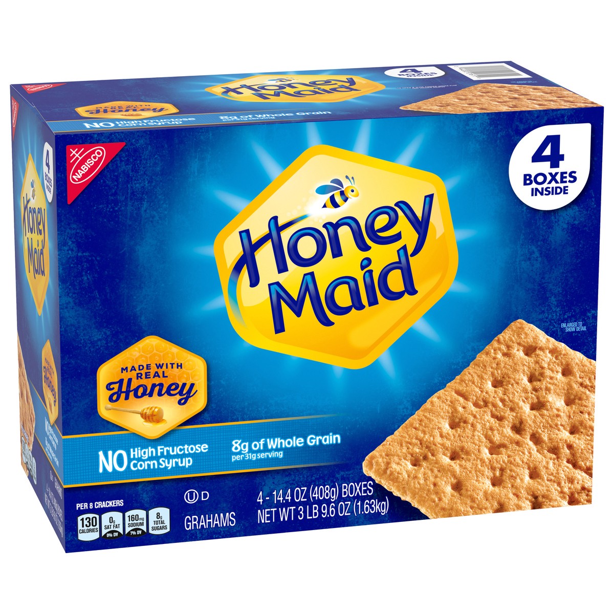 slide 2 of 9, Honey Maid Graham Crackers, 4 - 14 oz boxes, 57.6 oz