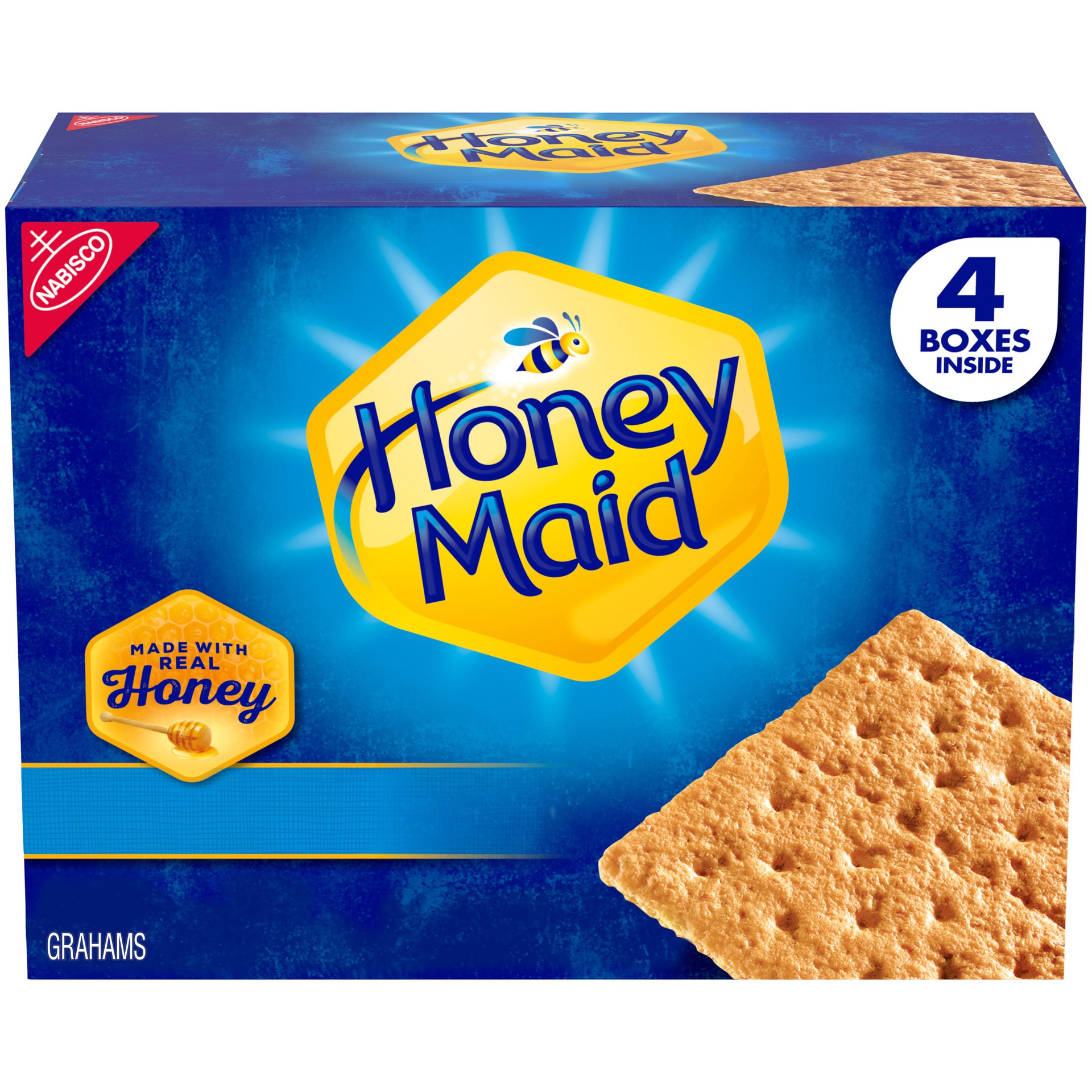 slide 1 of 9, Honey Maid Graham Crackers, 4 - 14 oz boxes, 57.6 oz