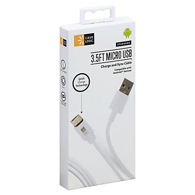 slide 1 of 1, Case Logic Micro USB Cable&nbsp;, 3.5 ft