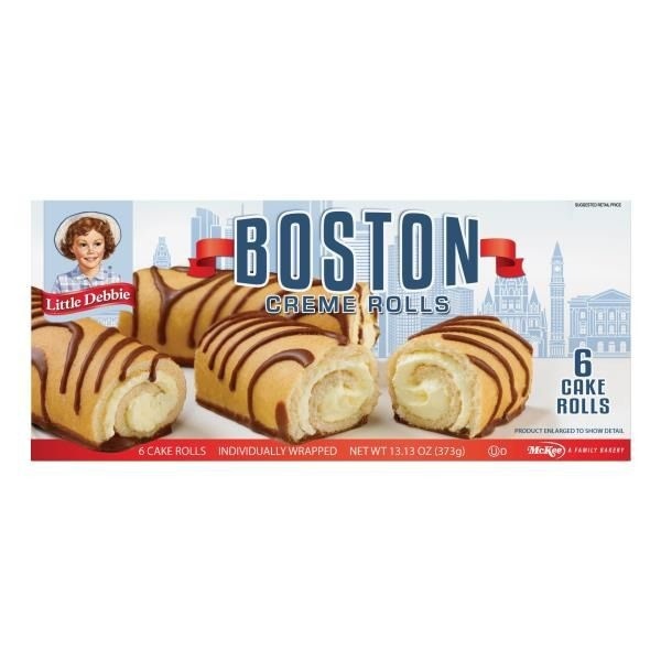 slide 1 of 1, Little Debbie Boston Creme Rolls, 6 ct