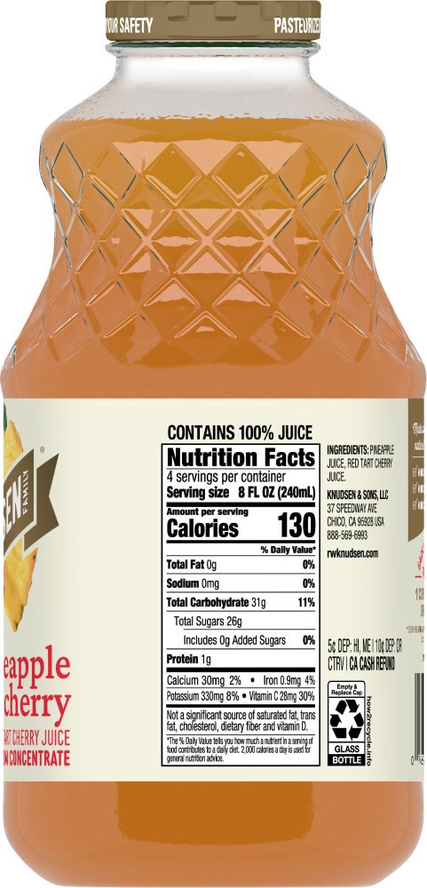 slide 2 of 2, RW Knudsen Family Pineapple Tart Cherry 100% Juice 32 fl oz, 32 fl oz