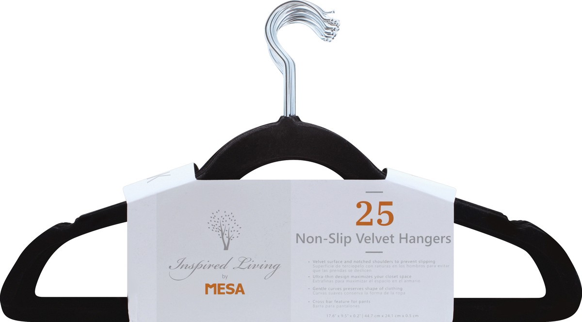 slide 6 of 7, Mesa Non-Slip Velvet Hangers 25 ea, 25 ct
