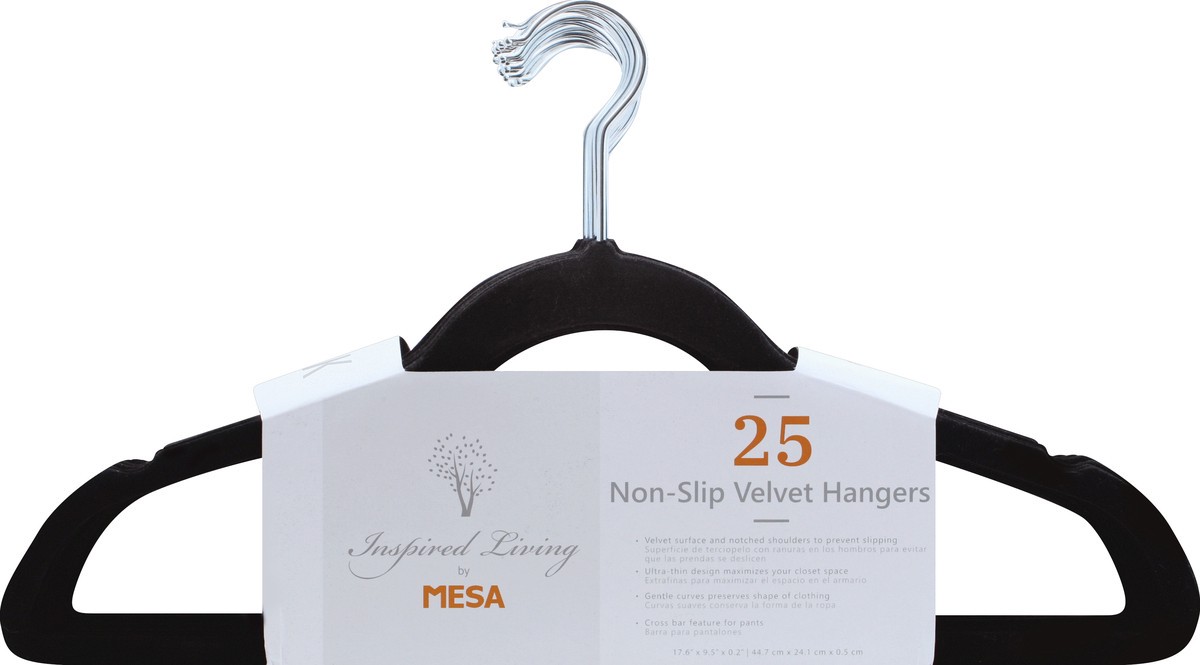 slide 7 of 7, Mesa Non-Slip Velvet Hangers 25 ea, 25 ct