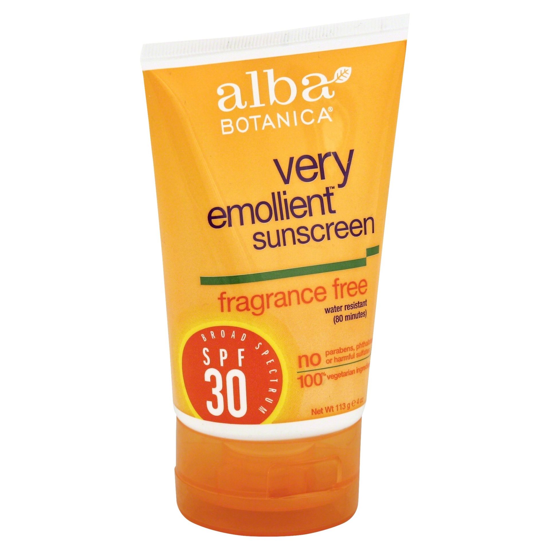 slide 1 of 1, Alba Botanica Sun Fragrance Free Sunscreen SPF 15 , 4 oz