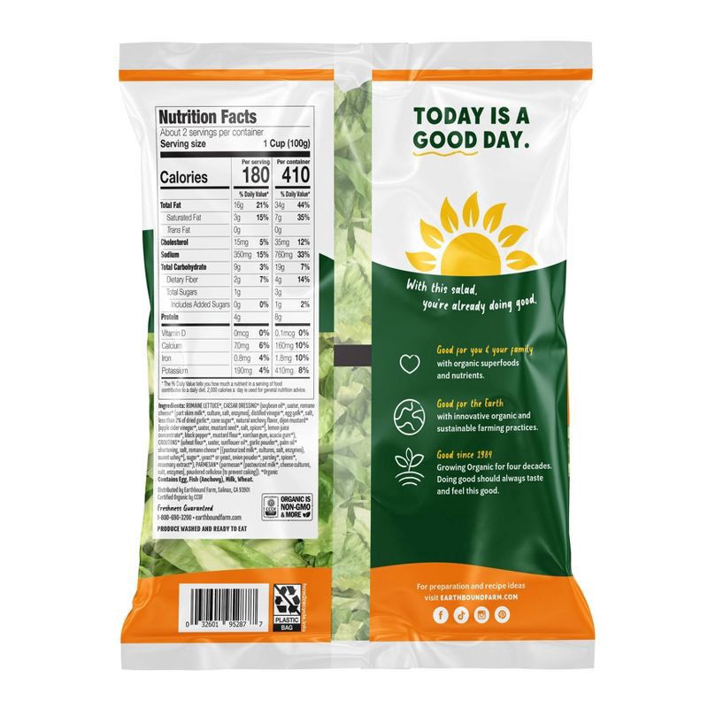 slide 3 of 4, Earthbound Farm Organic Classic Caesar Salad Kit - 7.8oz, 7.8 oz